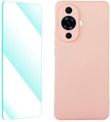 ENKAY SET Szilikon huzat és 2D üveg Huawei nova 11 rózsaszín