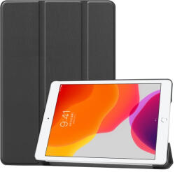  LEATHER Flip tok Apple iPad 10.2 2021/2020/2019 fekete