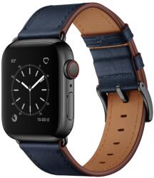  LEATHER Bőr szíj Apple Watch Ultra 1 / 2 (49mm) / 9 / 8 / 7 (45 mm) / 6 / SE / 5 / 4 (44 mm) / 3 / 2 / 1 (42 mm) kék