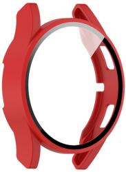  PC FULL COVER Műanyag borítás üveggel Samsung-hoz Galaxy Watch FE piros