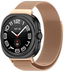  MILANESE Fém szíj a Samsung Galaxyhoz Watch Ultra 47mm rózsaszín arany