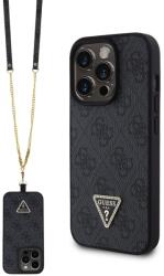 GUESS 4G STRASS SET Védőburkolat + szíj Apple iPhone 15 Pro-hoz fekete