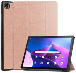 BŐR Flip borítás Lenovo Tab M10 Plus 3. generációs rozéarany színben