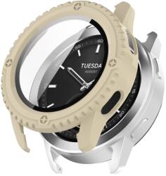  PC TELJES BORÍTÁS Üveggel ellátott műanyag borítás Xiaomi Watch S3 bézs színűre