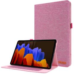 FABRIC Flip burkolat Samsung Galaxy Tab S8+ / S7+ / S7 FE rózsaszín