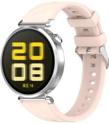 SILICONE Cserélhető szíj a Huawei-hoz Watch GT 5 Pro 42mm világos rózsaszín