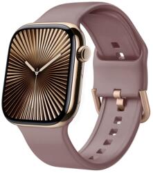 SILICONE Cserélhető szíj Apple Watch 10-hez 46mm barna-lila
