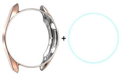 ENKAY Borító edzett üveggel Samsung Galaxy Watch 3 41 mm-es rózsaszín aranyhoz
