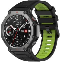 SPORT Cserélhető szilikon szíj Amazfit T-Rex 3 BLACK GREEN