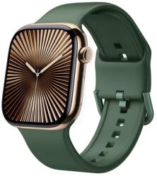  SILICONE Cserélhető szíj a Apple Watch 10-hez 46mm sötétzöld