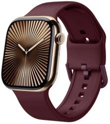 SILICONE Cserélhető szíj Apple Watch 10 42mm bordóhoz