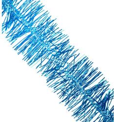  Karácsonyi girland, boa, türkiz színű, 6cm széles és 2m hosszú