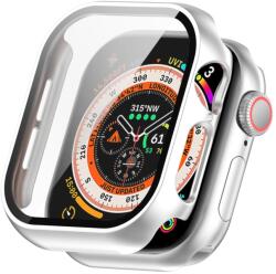 PC FULL COVER Műanyag borítás üveggel Apple Watch 10 42mm ezüsthöz