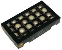  Üveg karácsonyfadísz gömb, pezsgő színű matt és fényes, 24 db - 2, 5 cm