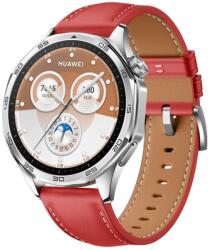  LEATHER Bőrszíj Huawei-hoz WatchGT 5 Pro 46mm piros