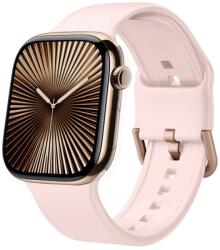 SILICONE Cserélhető szíj a Apple Watch 10-hez 46mm világos rózsaszín