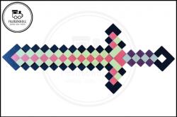  Fa Minecraft kard Piros - Zöld (PZ-10037)