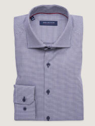 Willsoor Sötétkék-fehér mintás extra slim fit férfi ing 17816