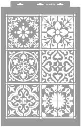 MyWall Mirabella Csempe stencil - 3D - 38x60 cm maxi 1
