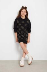 Guess gyerek ruha fekete, mini, oversize, J4YK19 KA6V4 - fekete 122-125