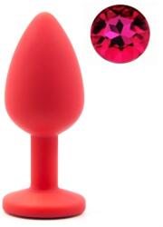 Guilty Toys Dop Anal Silicone Buttplug, Small, Rosu/Roz, Guilty Toys