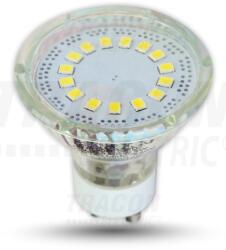 TRACON Sursa de lumina spot cu LED SMD SMD-GU10-12-WW 230V, 50Hz, GU10, 3W, 3000K, 210lm, 12×LED2835, 120°, EEI=A+ (SMD-GU10-12-WW)