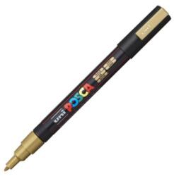 uni Dekoratív marker, 0, 9-1, 3 mm, UNI "Posca", arany