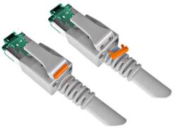 Schrack Set plăcuţă marcare portocaliu Patchcord cu LED (100 buc) (HLEDCLIPN-)