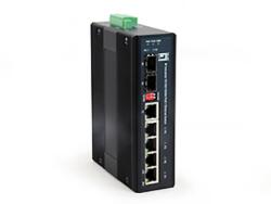 Schrack Switch 4xRJ45 (PoE+) + 1xRJ45/SFP + 1xSFP, 126W, sina DIN (QLIES0610-)