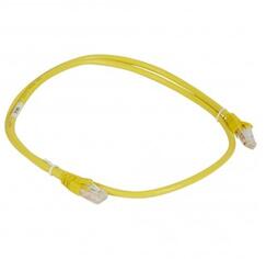 Legrand Patch cord category 6 A - U/UTP unscreened - PVC - lungime 1 m - yellow (051882)