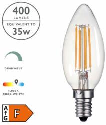 där lighting group Sursa de iluminat (Pack of 5) LED Candle Light bulb SES/E14 4W 400LM 4000K (BUL-E14-LED-18 DAR LIGHTING)