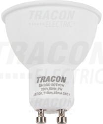 TRACON Sursa de lumina spot cu LEDSMD, carcasa din mat. plastic SMDGU1075YCW 230 VAC, 50 Hz, GU10, 7 W, 710 lm, 6500 K, 120°, EEI=A+ (SMDGU1075YCW)