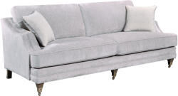 London House Canapea Belvedere 4 locuri catifea Chenille Gri - Fix (VL156) Canapea