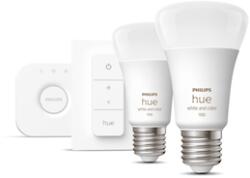 Philips Bec LED A60 9W E27 RGB 2BUC+Bridge+Dimmer, Philips Hue (929002468805)