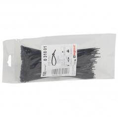 Legrand Brida - adancime 2.4 mm - L. 140 mm - sachet 100 pcs - negru (031801)