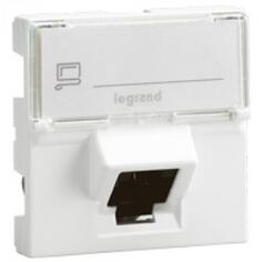 Legrand RJ 45 priza Mosaic - category 6 FTP - 45° - 2 module - alb (076505)