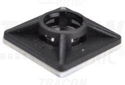 TRACON Talpa autoadeziva pt. fasete, 4directii de introducere, neagra TALP201 19×19mm, d=5mm, PA6.6, 3M (TALP201)