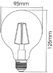BRAYTRON Sursa de iluminat, bec FILAMENT GLOBE G95-SOFT 7W E27 ADVANCE 3000K (BA41-30720)