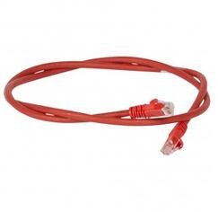 Legrand Patch cord/user cord RJ 45 - Cat. 6 - U/UTP unscreened - LSZH rosu - 1 m (051862)