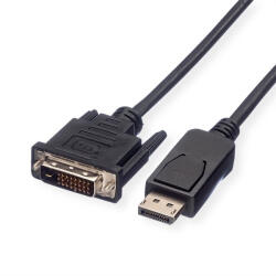 Valueline kábel DisplayPort 1.1 - DVI(24+1), DP - DVI, 2K@60Hz, M/M, LSOH, 2m, fekete (11_99_5615-10)