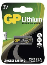 GP Batteries Elem CR123A 3V, Lithium, 1db (GPCR123A-BL1)