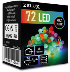 Zelux 72 Led Balls Karácsonyi Világítás 7m MC (BCHTZX-7M-MC)