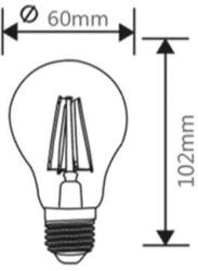 BRAYTRON Sursa de iluminat, bec FILAMENT A60 6W E27 ADVANCE 2700K (BA38-00620)