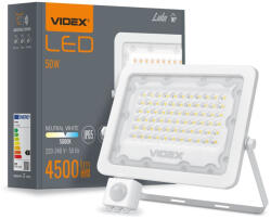 Videx Luka 50 W-os mozgásérzékelős natúrfehér LED reflektor (4235)