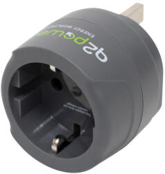 Q2POWER 1.200100-TH utazóadapter, Europe to UK, bemeneti feszültség: 100-250 V, 7 A, teljesítmény: 100V-700W/250V-1750W (1_200100-TH)