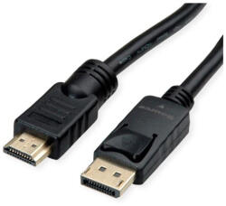 Roline Kábel DisplayPort 1.2 DP - HDMI 4K@60Hz, M/M, 10m, fekete (11_04_5777-5)