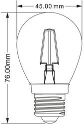 BRAYTRON Sursa de iluminat, bec FILAMENT G45 4W E27 ADVANCE 2700K (BA37-00420)