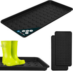 Kotarbau Suport pentru încălțăminte din plastic negru 35x72 cm set de 2 buc (ZSY3548) Pres