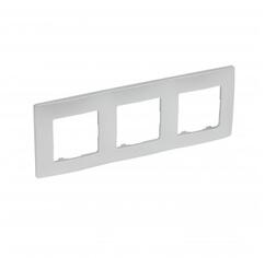 Legrand Placa Niloé - 3 module - aluminiu (397043)