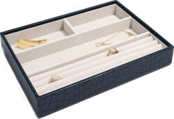 Stackers Casetă pentru bijuterii Stackers Croc cu 4 compartimente, cu 4 compartimente classic albastru-închis (74158)